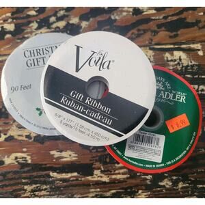 Crafting Ribbon Kurt S Adler, The Christmas Shoppe, Voila Lot of 3 New